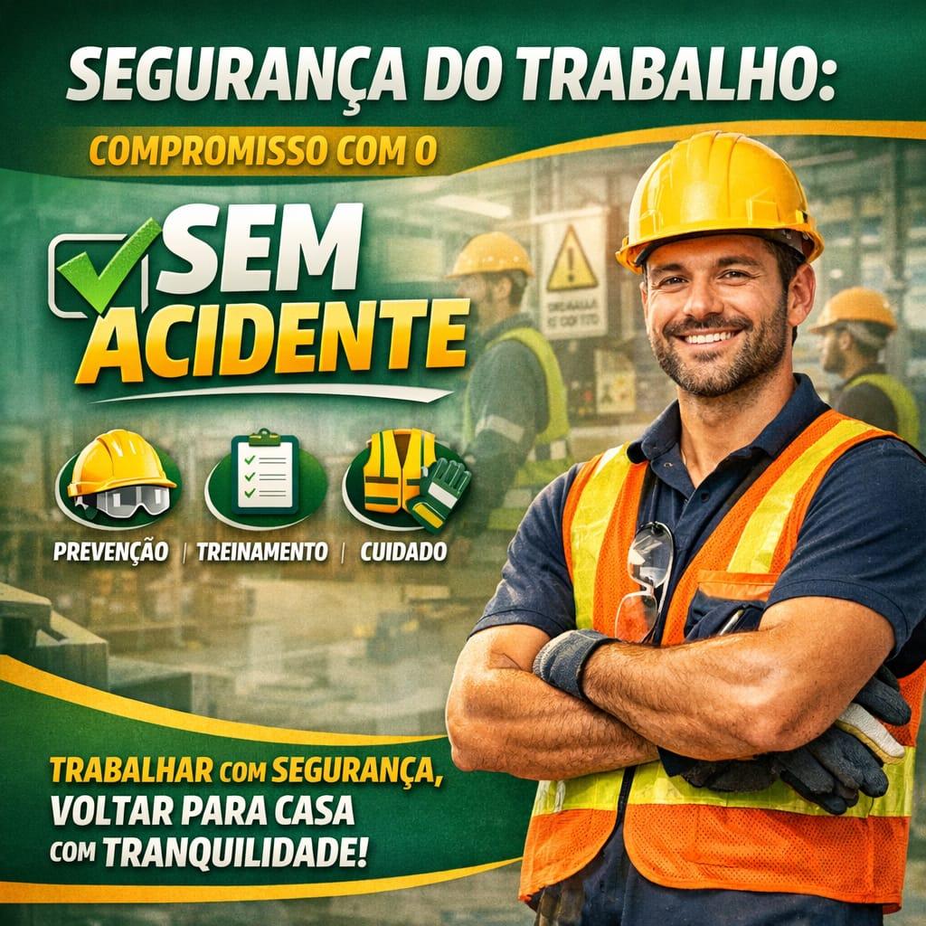 Segurança do trabalho sem acidente é compromisso de todos