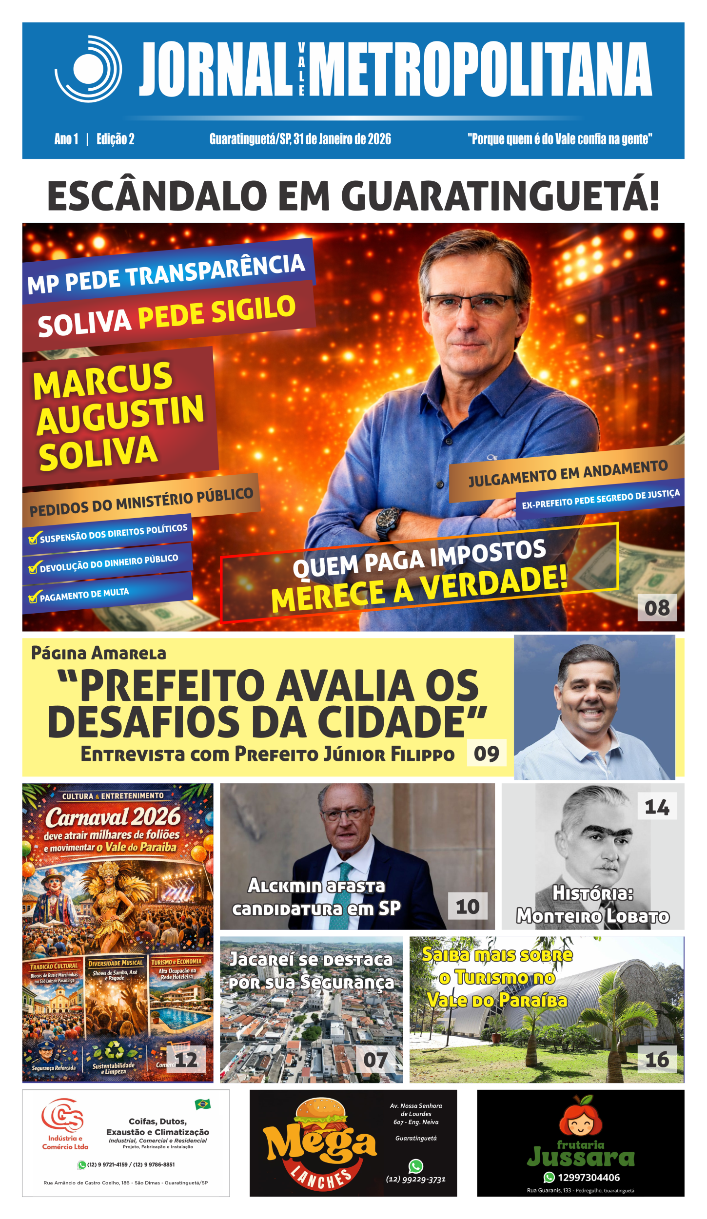 MP barra tentativa de sigilo e reforça direito da imprensa em ação por enriquecimento ilícito contra ex-prefeito de Guaratinguetá