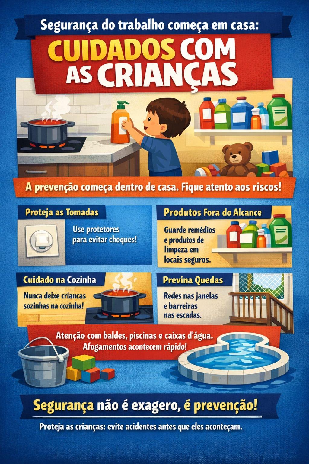 SEGURANÇA DO TRABALHO COMEÇA EM CASA CUIDADOS COM AS CRIANÇAS
