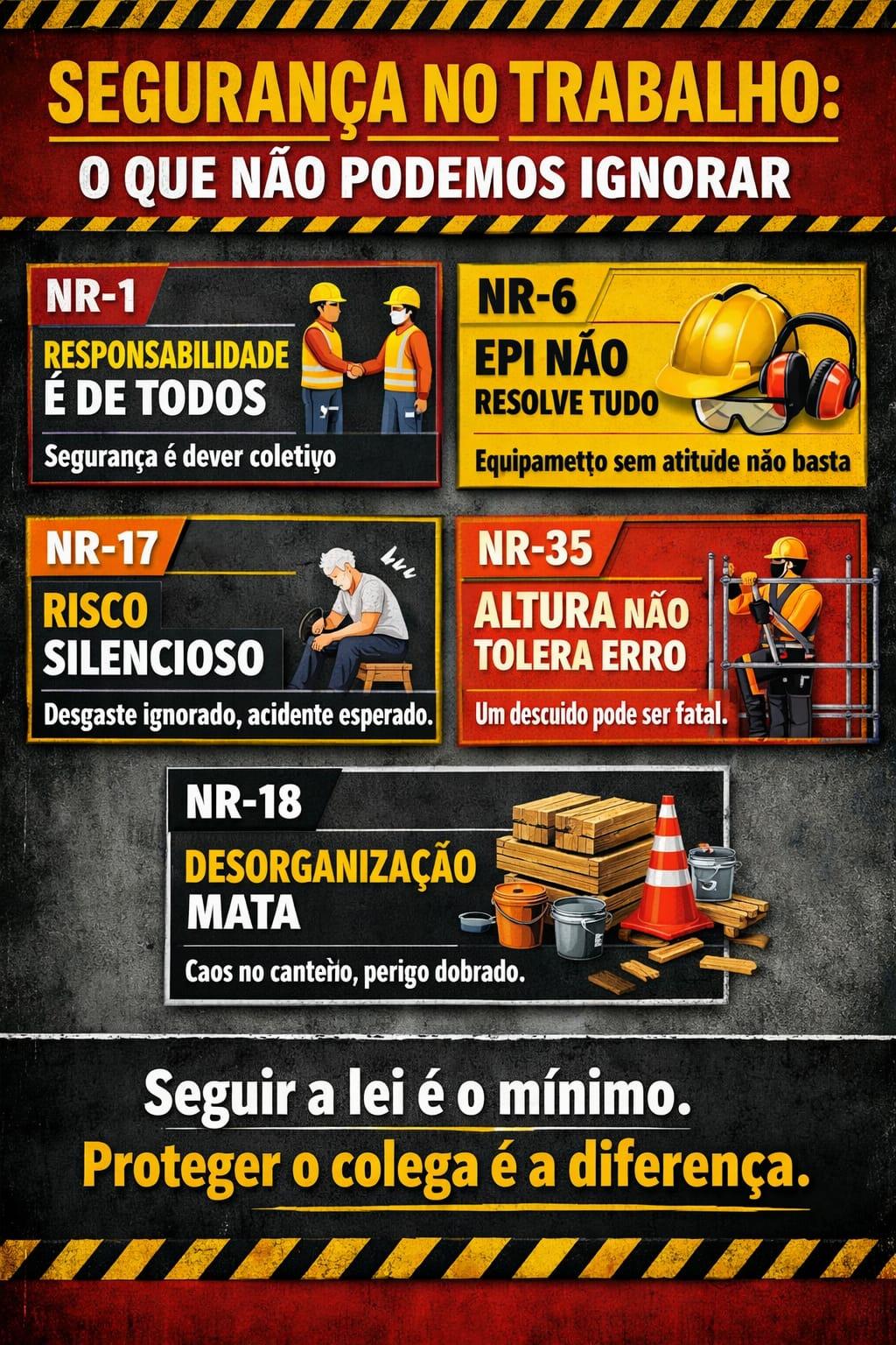 Segurança no trabalho falha quando normas existem, mas não são levadas a sério