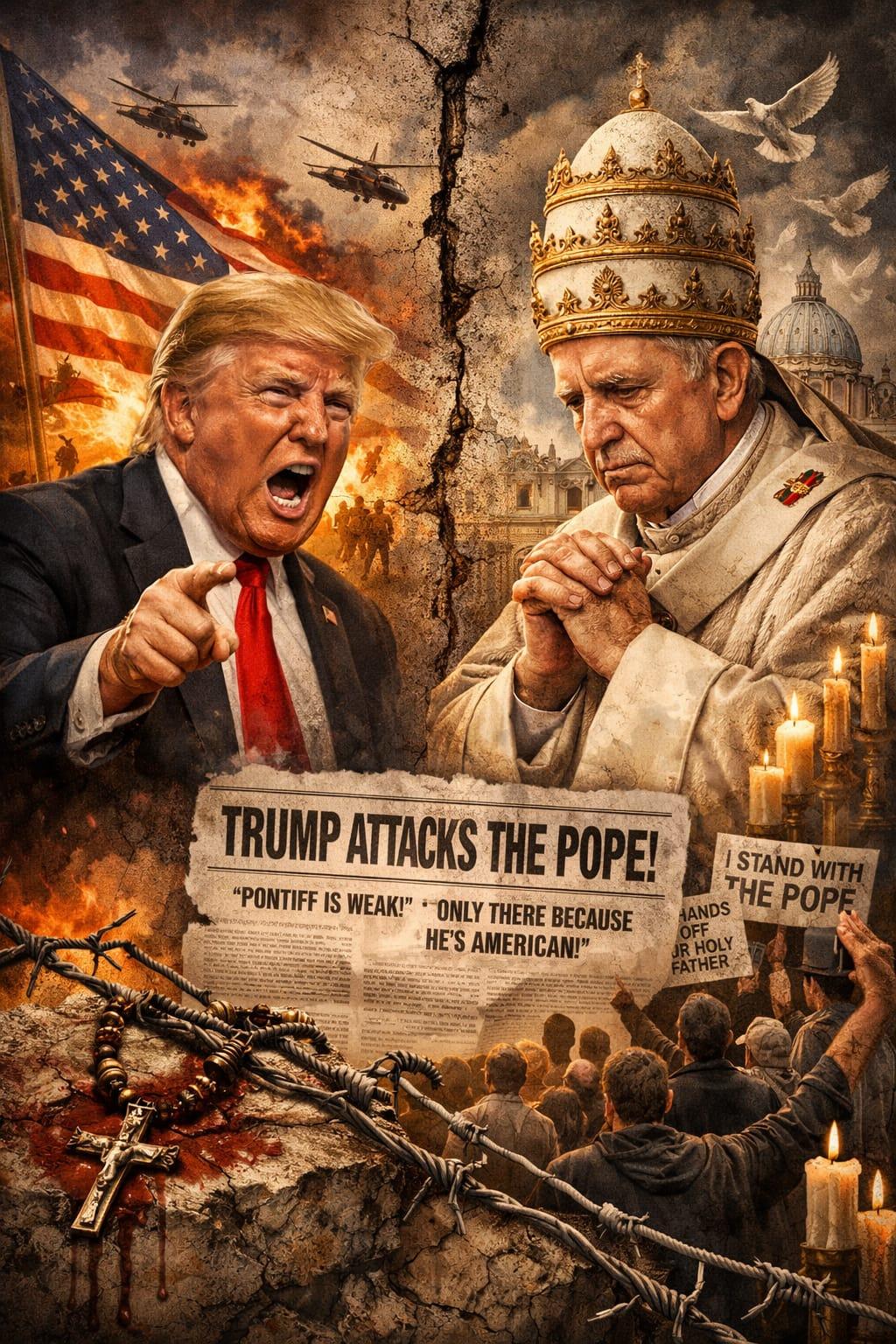TRUMP DISPARA CONTRA O VATICANO E CHAMA PAPA DE “FRACO”, ACIRRANDO CRISE GLOBAL